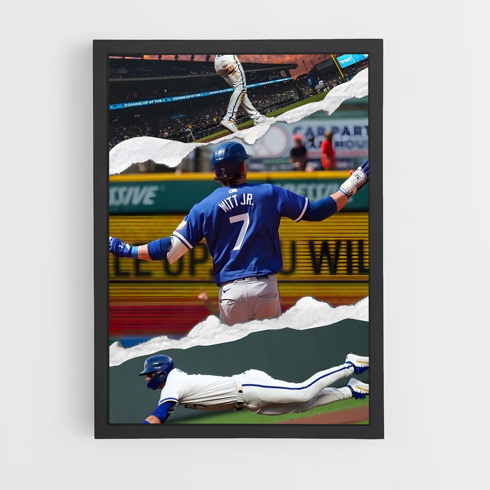 Poster Glissade Vers la Victoire – affiche Baseball (vue 2)